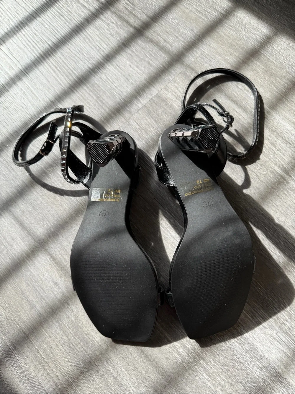 Black Square Toe Heels